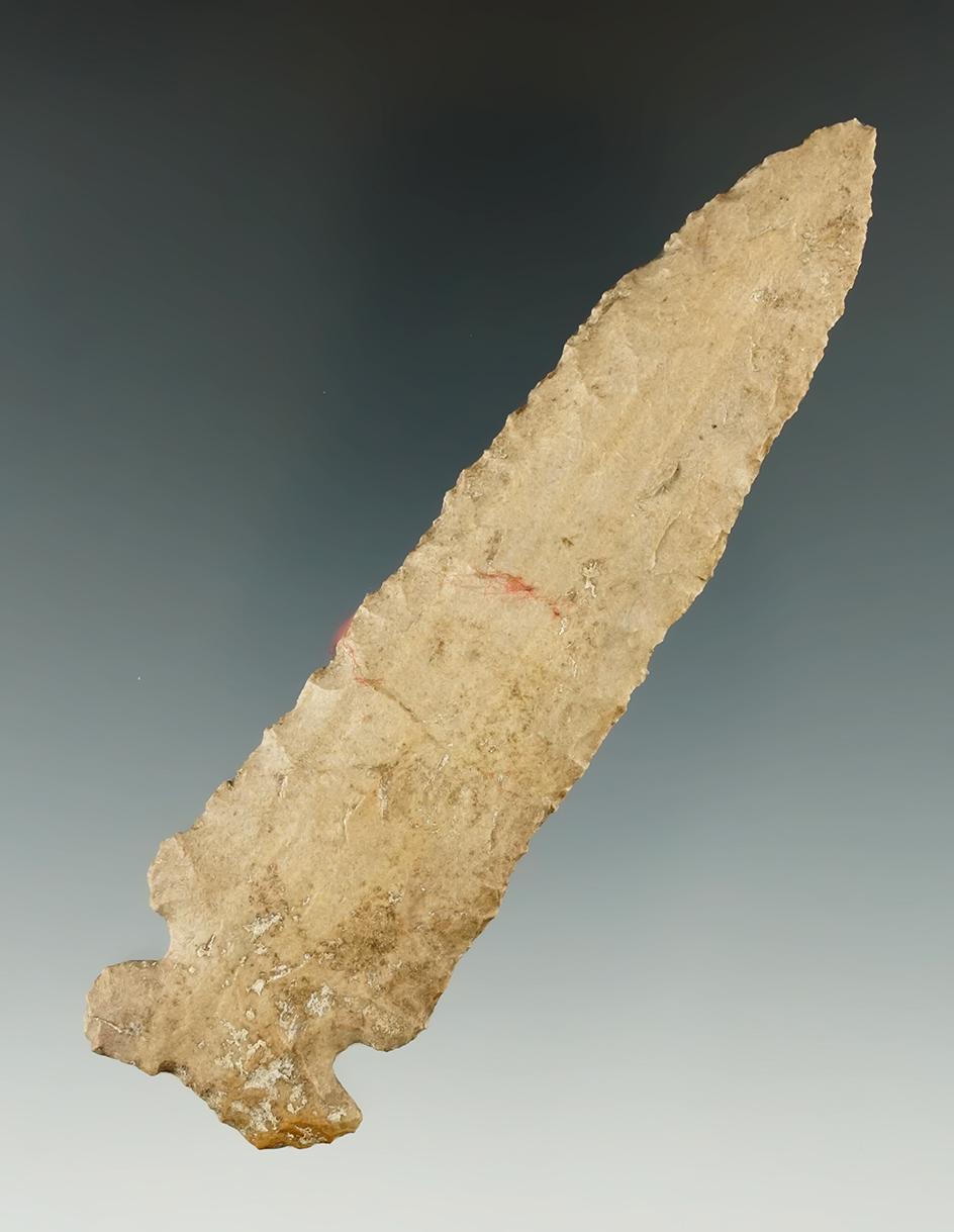 4 5/16" Archaic Sidenotch Knife found in Hamilton Co., Ohio. Ex. B. Weber Collection.