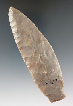 Uniquely styled 4 9/16" Stemmed Knife. Edwards Plateau Chert. Texas. Comes with a Perino COA.