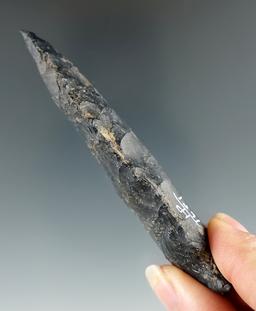 3 9/16" Coshocton Flint Fishspear found in Medina Co., Ohio. Ex. Macy Hallock.
