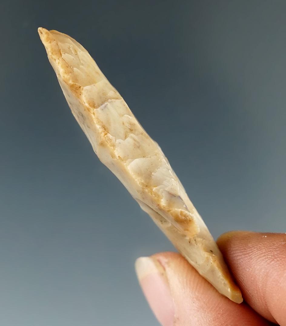 2 1/16" Archaic Deep Notch Bevel made from quality Flint Ridge Flint.