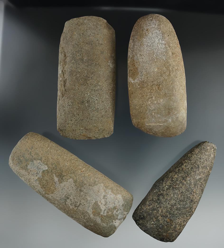 Set of four field found Celts, largest is 5".