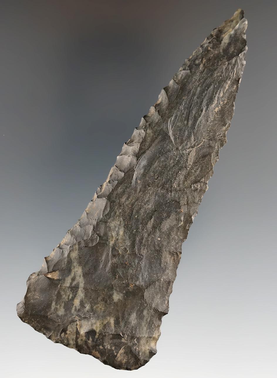 Nice early flaking on this 4 5/16" Coshocton Flint Beveled Knife.