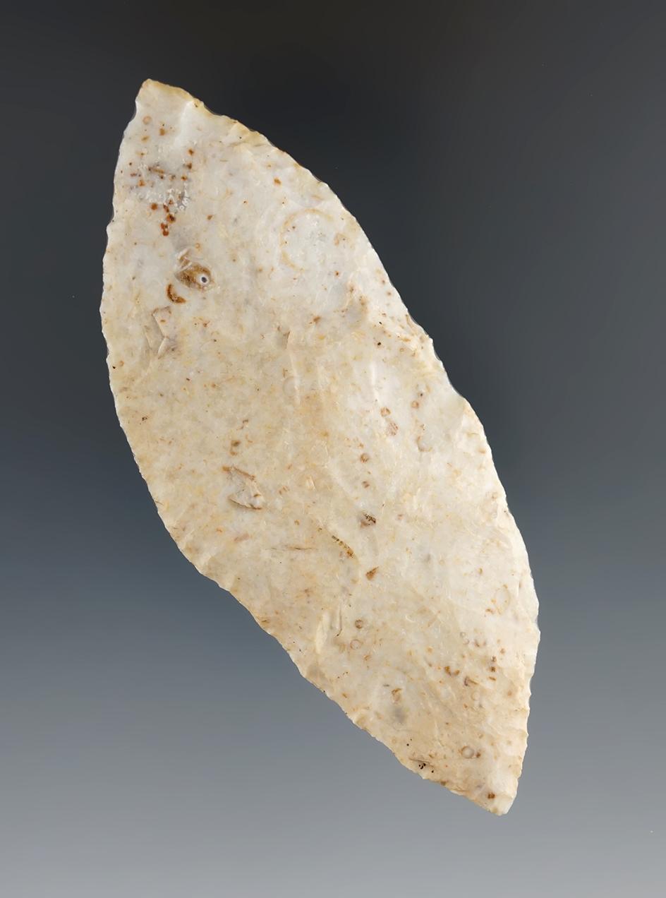 3 15/16" thin bi-pointed Blade found in Chestnut Township, Knox Co., Illinois.