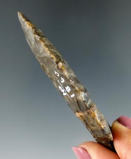2 15/16" Adena Knife made from beautiful Upper Mercer Flint found in Ohio.