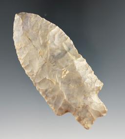 3 5/16" Heavy Duty made from attractive gray Flint Ridge Flint found in Ohio. Ex. Doug Hooks.