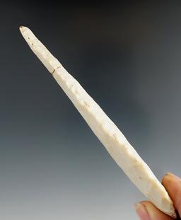 4 3/4" Flint Ridge Flint beveled Cobbs Knife that is broken and glued near the tip. Ex. Terry Ellema