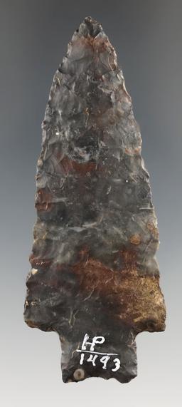 3 3/8" beautifully flaked Coshocton Flint Heavy Duty found in Coshocton Co., Ohio.