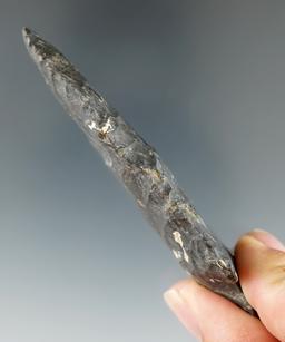3 3/16" Heavy Duty made from Coshocton Flint, found in Holmes Co., Ohio. Ex. Wayne Gerber.
