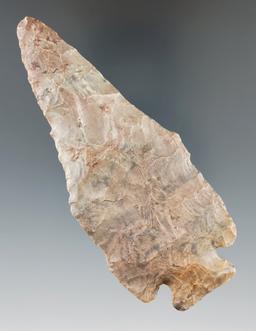 4 1/4" Pentagonal that is heavily patinated and made from Flint Ridge Flint. Holmes Co., Ohio.