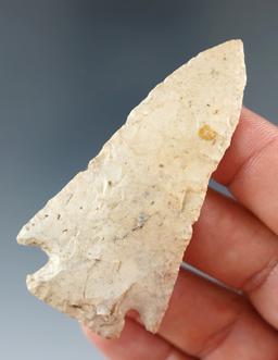 2 9/16" Cornernotch made from Flint Ridge Flint, found in Holmes Co., Ohio.