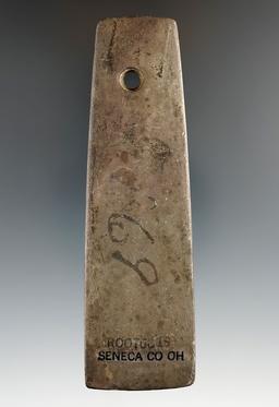 4 3/8" Adena Trapezoidal Pendant found in Tiffin on the Heimlich Farm, Seneca Co., Ohio.