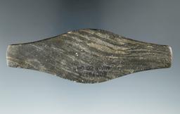 4 5/8" Undrilled Adena Expanded Center Gorget found in Miami Co., Ohio. Ex. Garby, Chris Shoe.