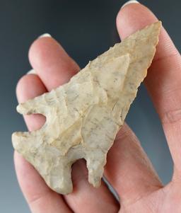 3" Archaic Bevel made from Flint Ridge Flint, found in Ross Co., Ohio. Ex. Copeland, Moran, Kiel.