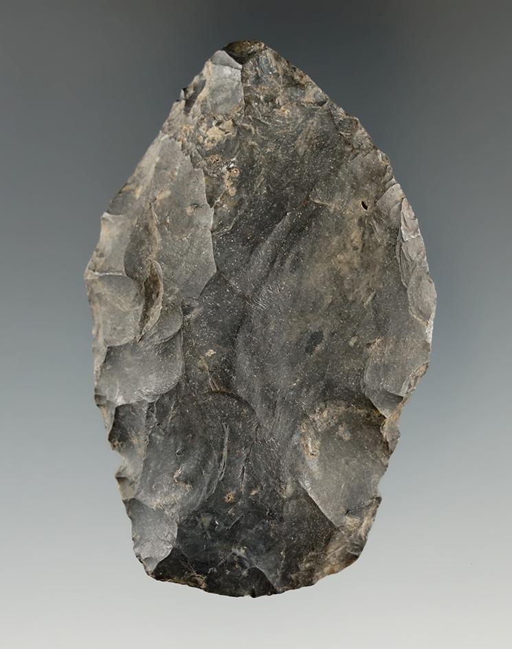 2 7/8" Coshocton Flint Paleo Knife found in Ohio.