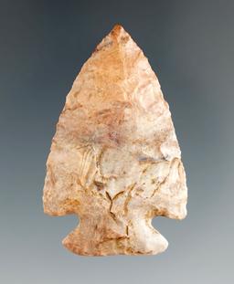 2" Archaic Dovetail found in Butler Co., Ohio - Flint Ridge Flint. Davis and Bennett COAs.