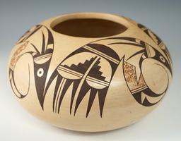 Exceptionally well-crafted 6 3/4" contemporary Southwestern pottery vessel that is signed on bottom