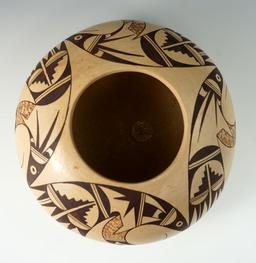 Exceptionally well-crafted 6 3/4" contemporary Southwestern pottery vessel that is signed on bottom