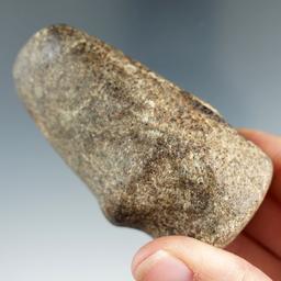 3" long 3/4" grooved Axe/Hammerstone made from granite. Found in Wood Co., Ohio.