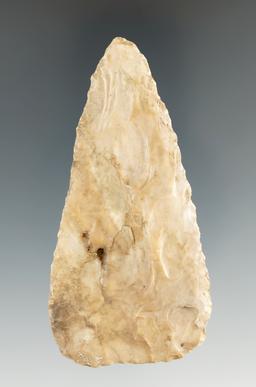 Heavily patinated 3 1/4" Flint Blade found in Indiana.