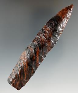 4 3/4" Paleo Lanceolate Knife - mahogany obsidian.  Found near Massacre Lake, Oregon.