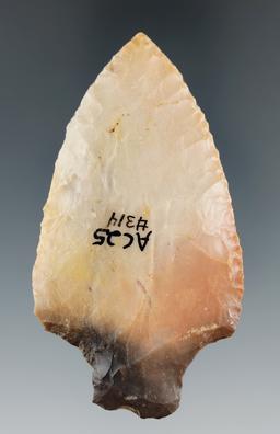 3 5/16" Stemmed Knife made from attractive material found in Shelby Co., TN. Ex. Tom Beutell