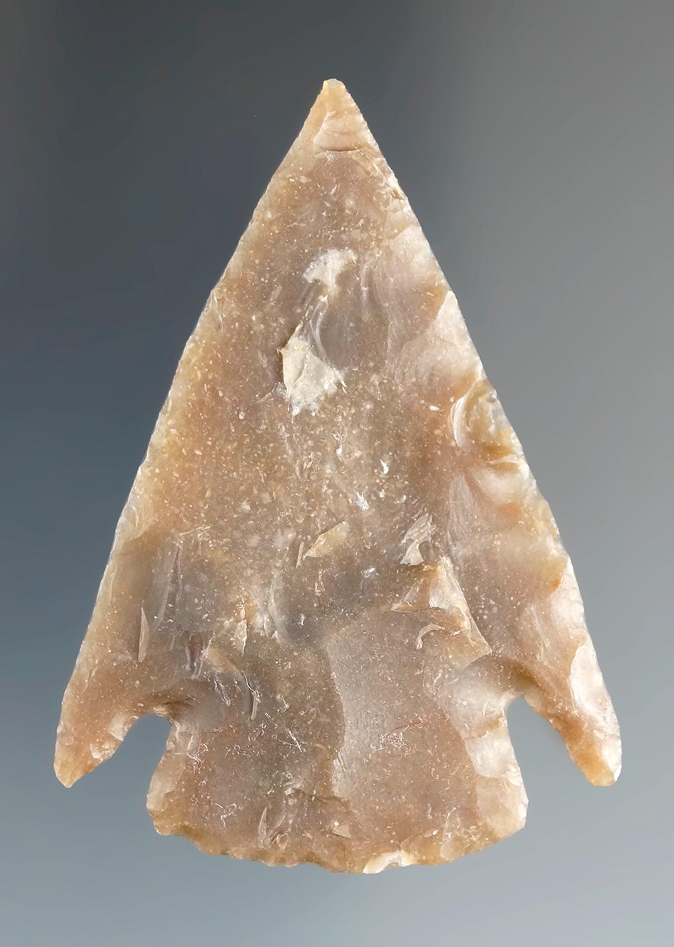 Beautifully styled 2 3/16" Castroville - attractive semi translucent Flint - Blanco Co., TX. COA.