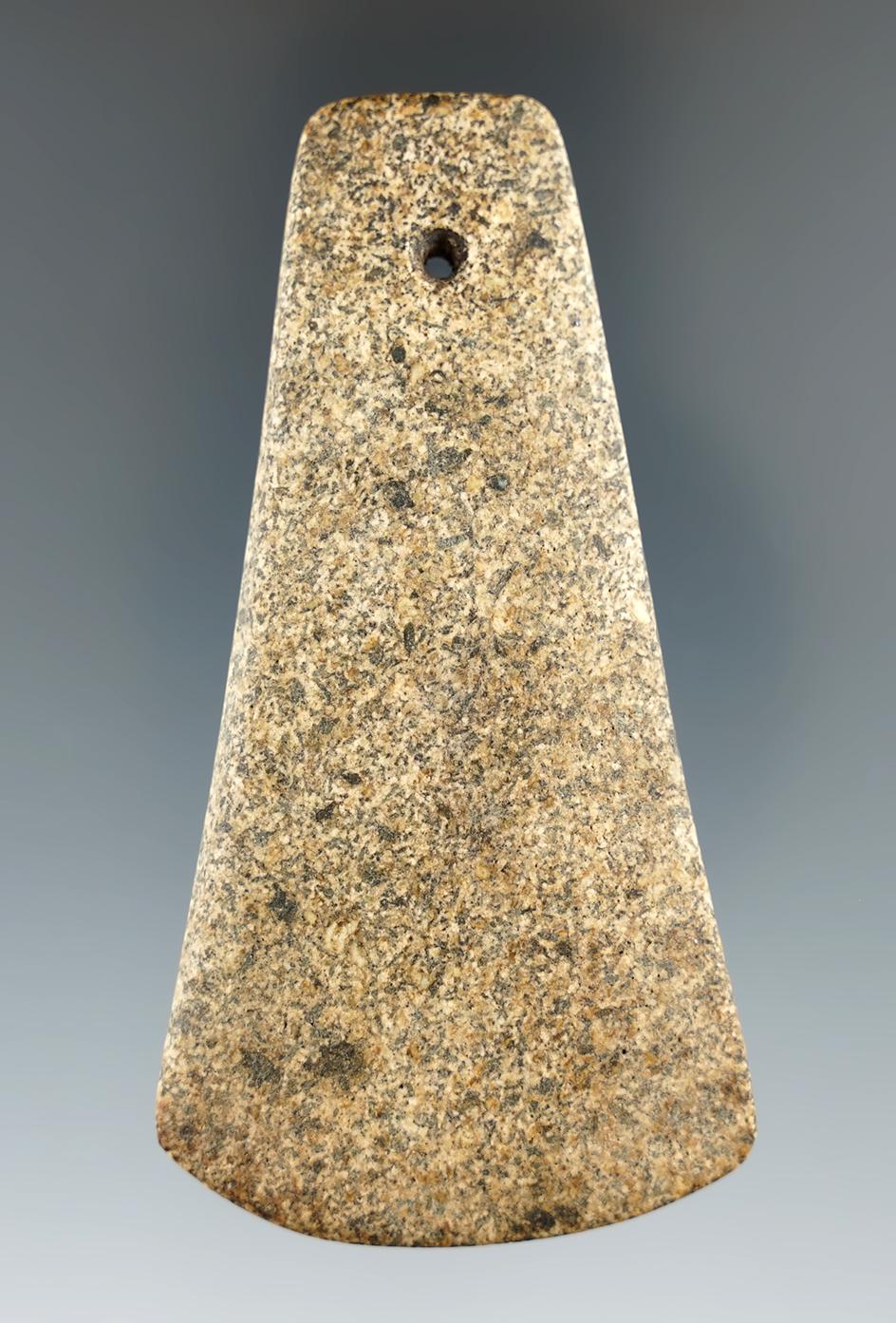 3 3/8" hardstone Trapezoidal Pendant found in Indiana. Comes with a Davis G-10 COA.