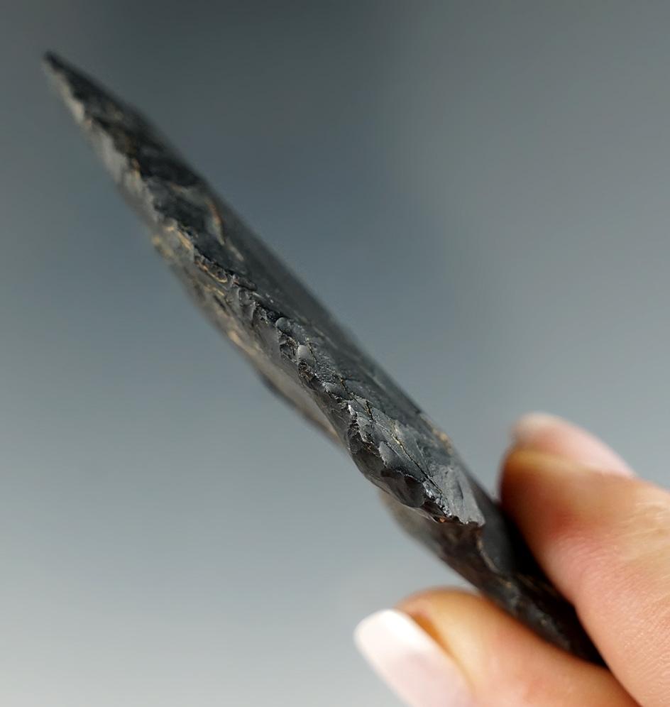 2 7/8" Stemmed Knife found on the Shultz farm near Afton, Shenango Co., New York. Ex. Prindle.