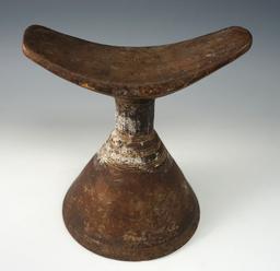 6 1/4" African wood headrest used by sheep herders.