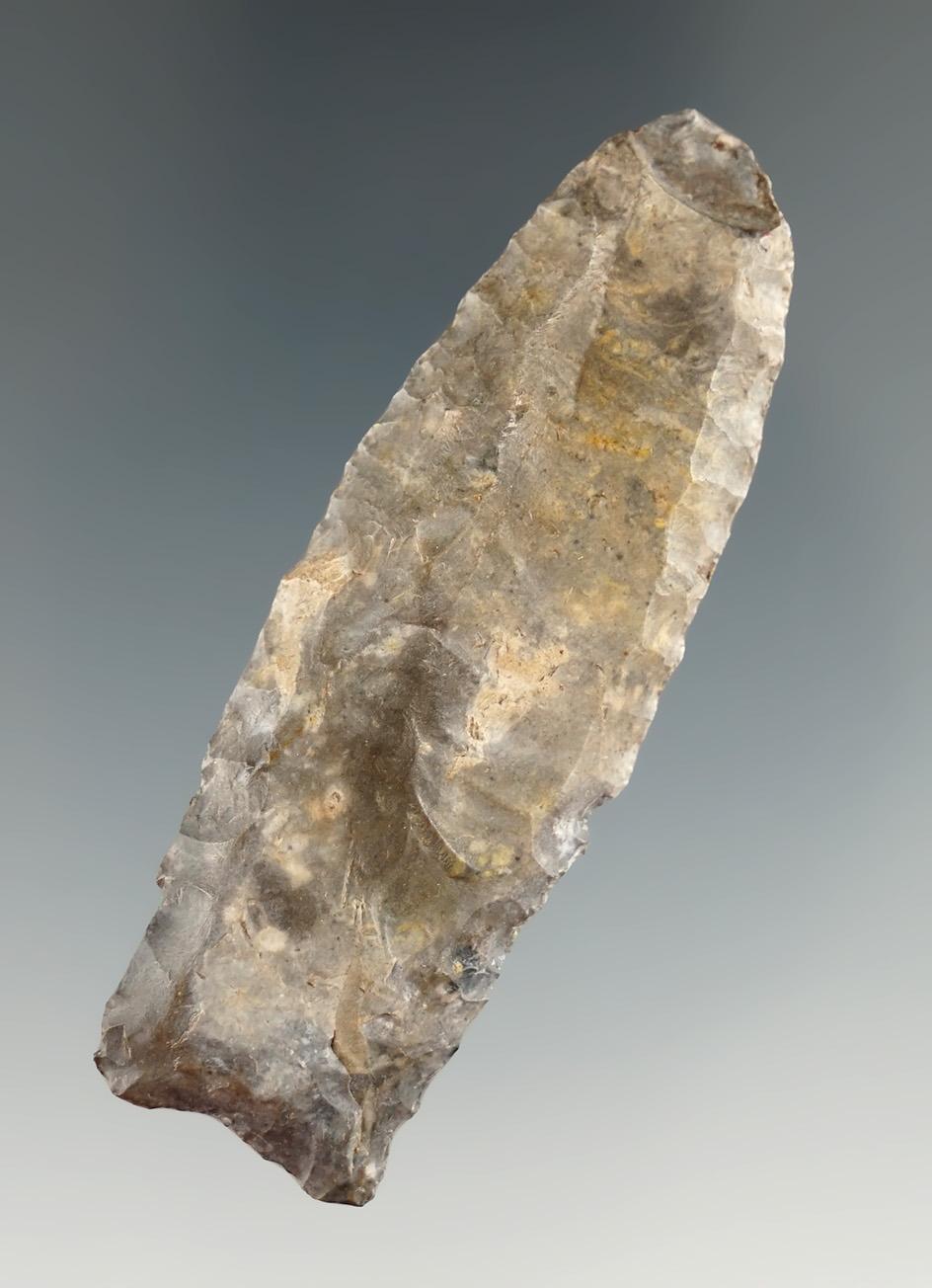 2 5/8" Paleo Fluted Cumberland made from Coshocton Flint found in Logan Co., Ohio.