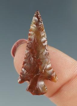 1 3/16" Rose Spring made from translucent caramel Agate. Found near the Columbia River, OR.