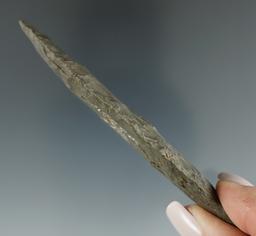 Excellent flaking  on this nicely patinated 3 3/4" Paleo Lanceolate found in Wood Co.,Ohio.