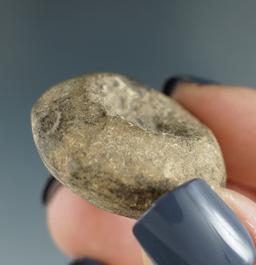 1 1/8" miniature double cupped Discoidal found in Ohio.