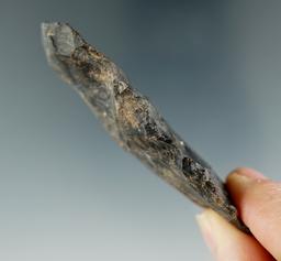 3" Classic Paleo Square Knife made from Coshocton Flint, found in Washington Co., Ohio.