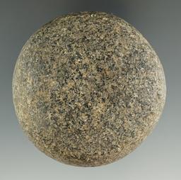 2 7/16" diameter granite Discoidal but is nicely shaped found in Michigan. Ex. William Carl collecti