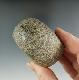 2 7/16" diameter granite Discoidal but is nicely shaped found in Michigan. Ex. William Carl collecti