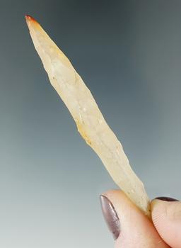 3 1/4" Cascade Turkeytail made from translucent Agate. Found near the Columbia River, Oregon. COA.