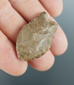 1 3/8" Paleo Spedis made from light brown Agate. Found near the Columbia River, Oregon.