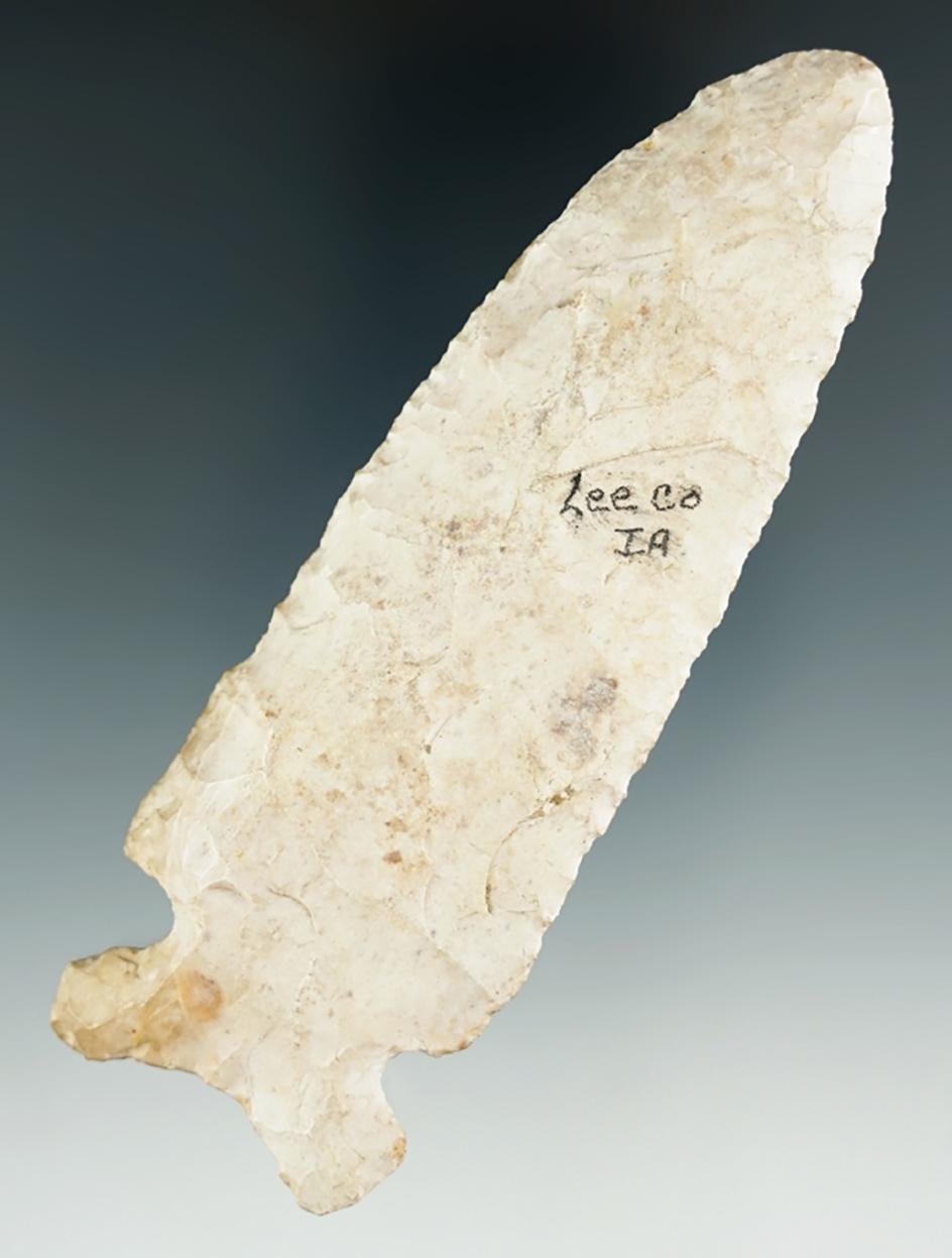 4 1/4" Graham Cave found in Lee Co., Iowa.