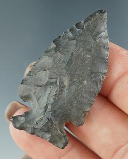 1 7/8" Coshocton Flint Intrusive Mound Point found in Ohio.