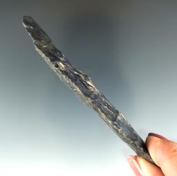 Exceptional! 4 1/4" Curved Paleo Squared Knife with good use polish on one edge, S. Ohio.