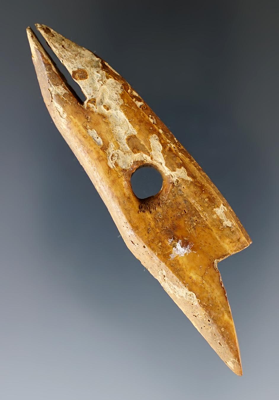 3 3/8" Inuit Harpoon toggle found in Alaska.