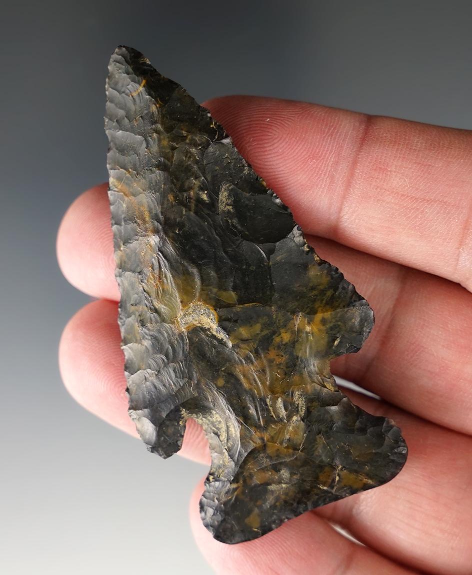 Classic style 2 7/8" Archaic Deep Notch Bevel - beautiful Upper Mercer Flint.Delaware Co., Ohio.