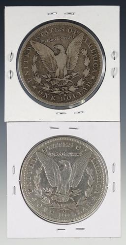 1883-S and 1900-O Morgan Silver Dollars VG-F Details