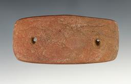 Well patinated 3 5/8" Gorget found in Daviess Co., Indiana.