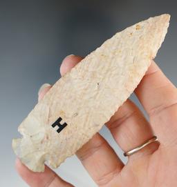 4 1/8" Nicely banded Nethers Flint Dovetail found in Brown Co., Ohio.