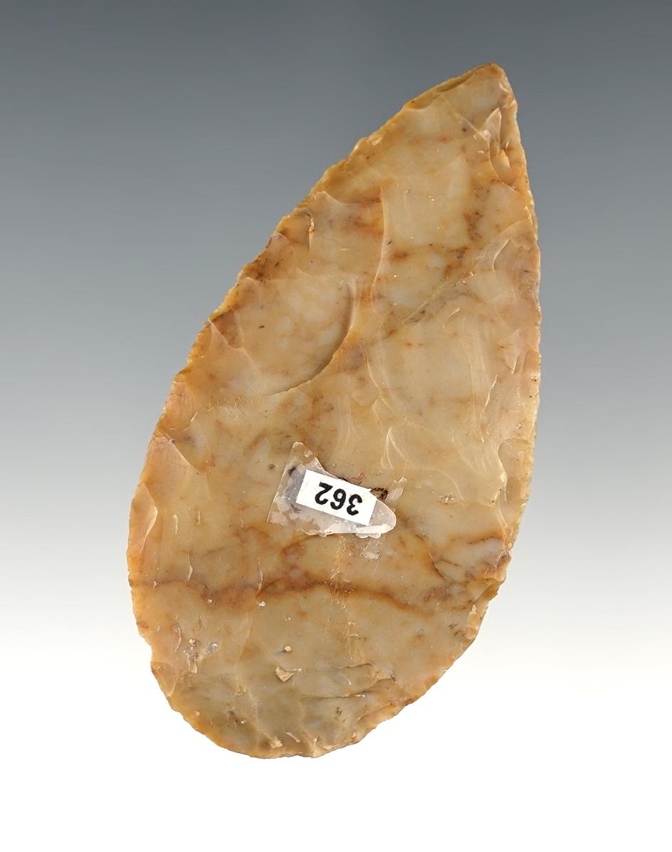 Nicely made 2 3/4" Flint Ridge Adena Leaf Blade found in Ohio.