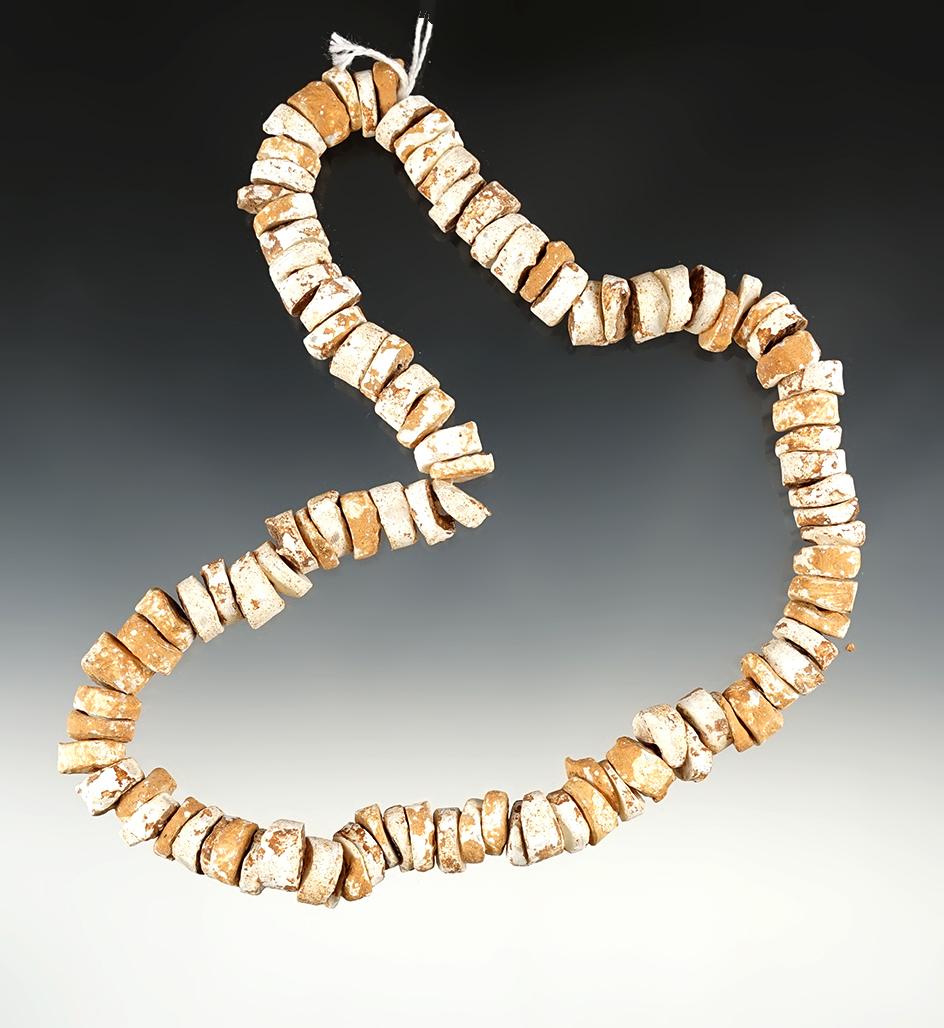 Nice 20" Strand of Shell Beads found in Mendota, Virgina.