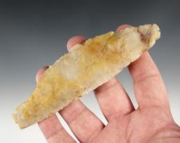 Large 5 5/16" Flint Ridge Knife found in Knox Co., Ohio. Ex. Dilley, Heath and John Vargo collection