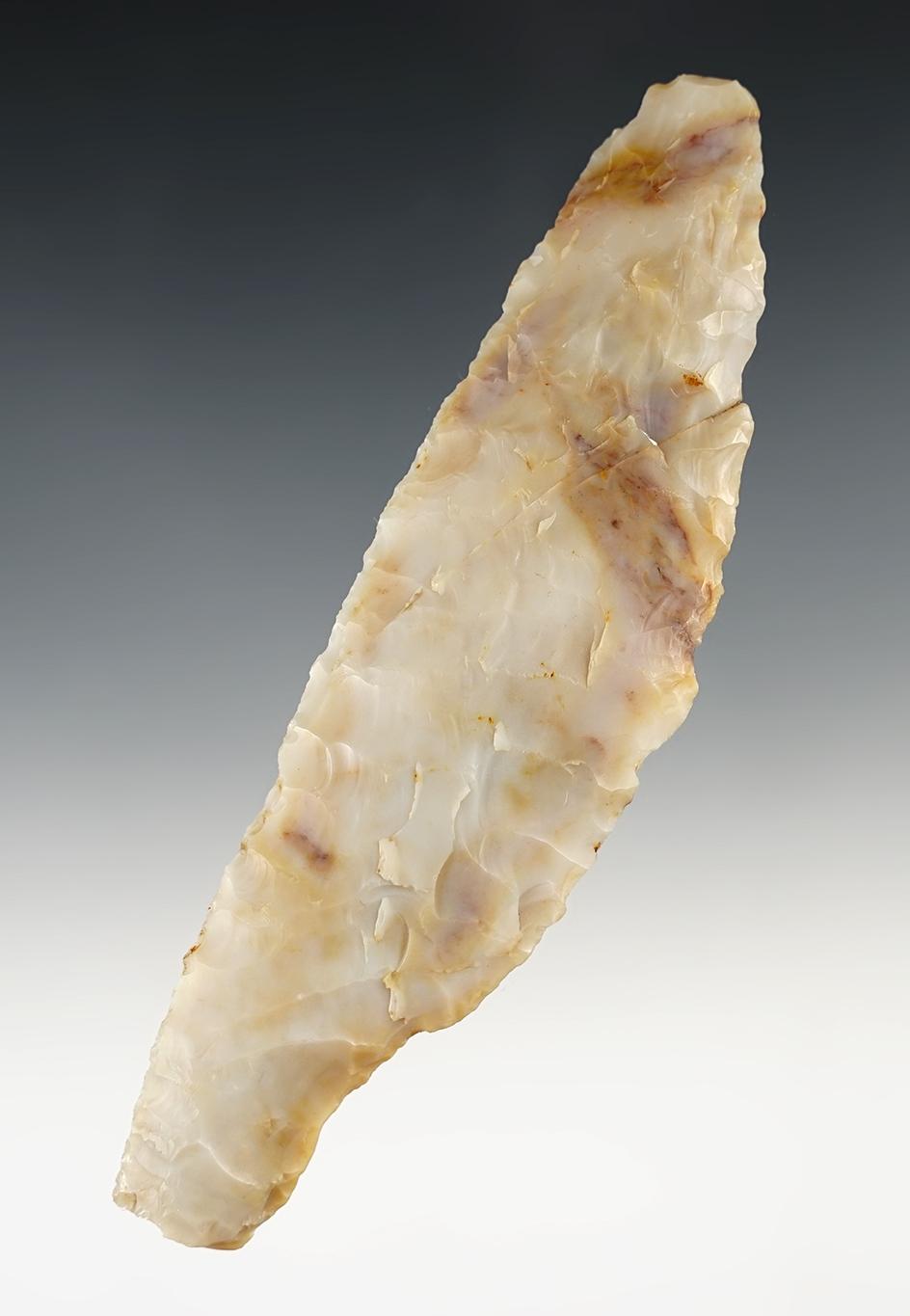 Large 5 5/16" Flint Ridge Knife found in Knox Co., Ohio. Ex. Dilley, Heath and John Vargo collection